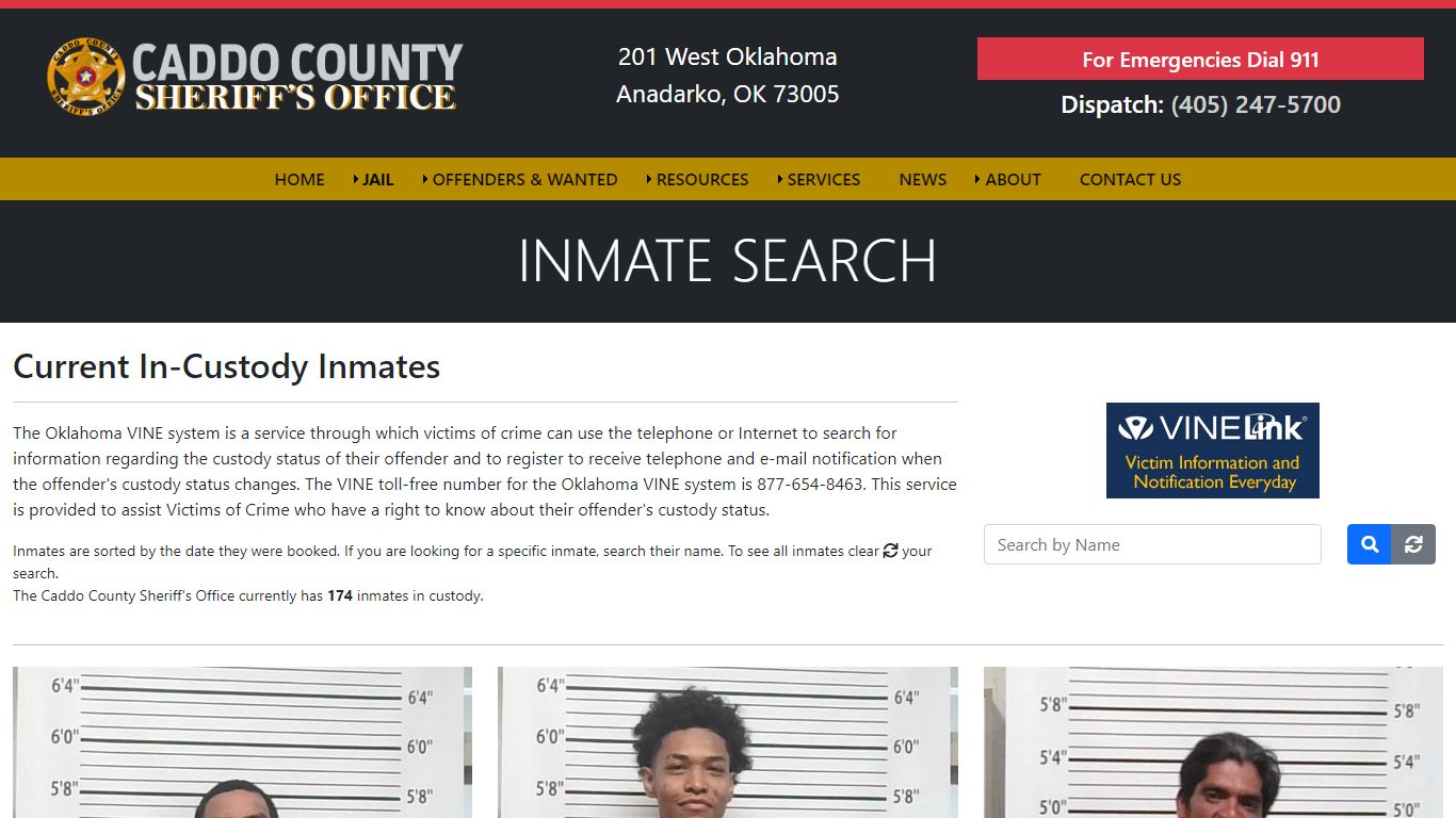 Inmate Search - Caddo County Sheriff's Office