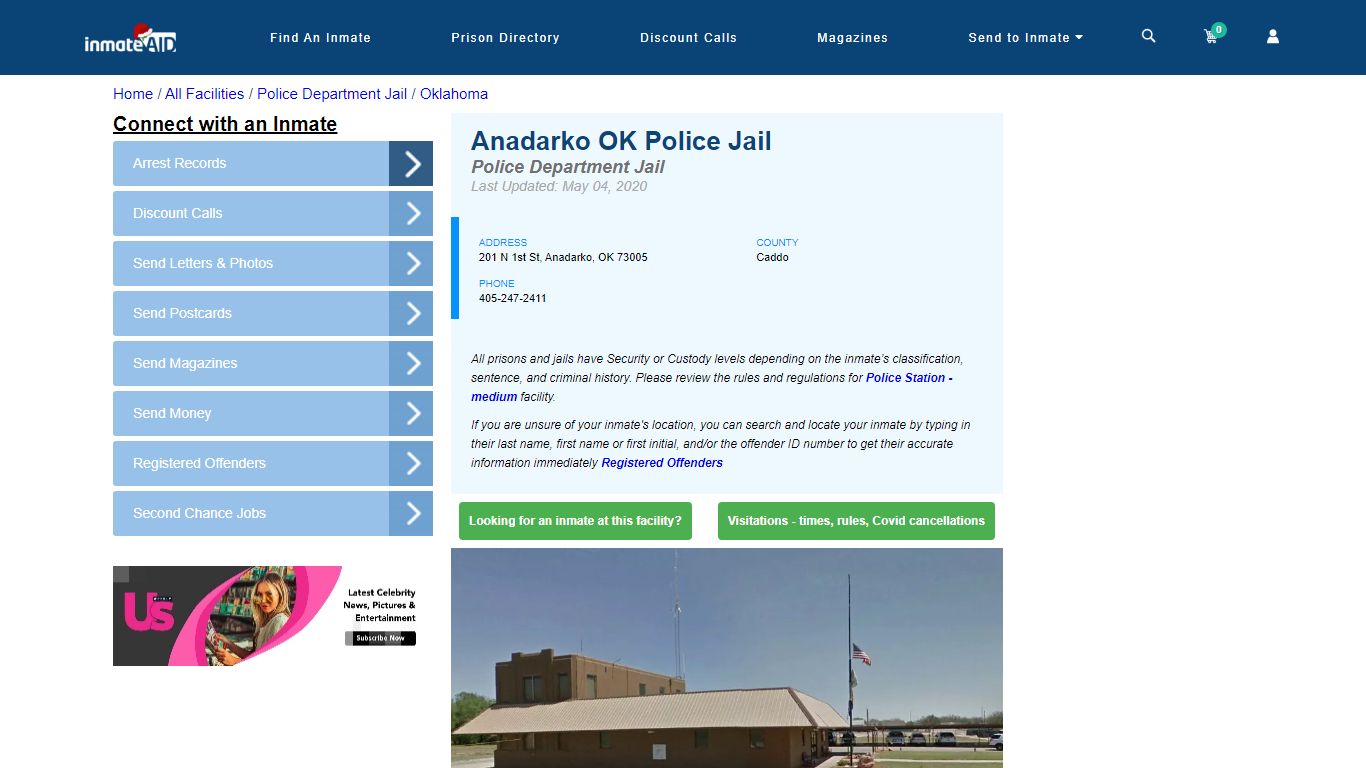 Anadarko OK Police Jail & Inmate Search - Anadarko, OK