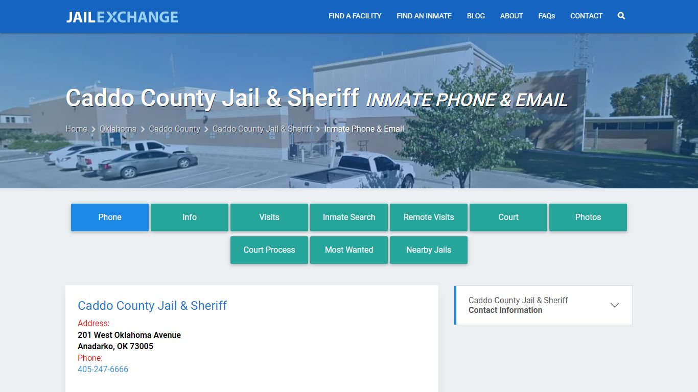 Inmate Phone - Caddo County Jail & Sheriff, OK - Jail Exchange